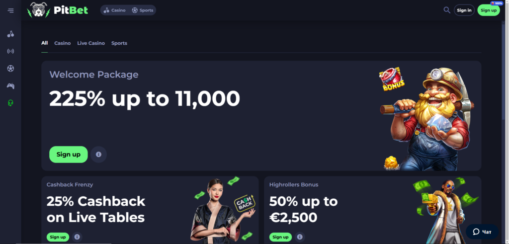 Discover PitBet Casino promotions page